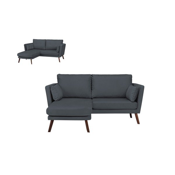 Szara sofa 3-osobowa Mazzini Sofas Elena, z szezlongiem po lewej stronie-image-4