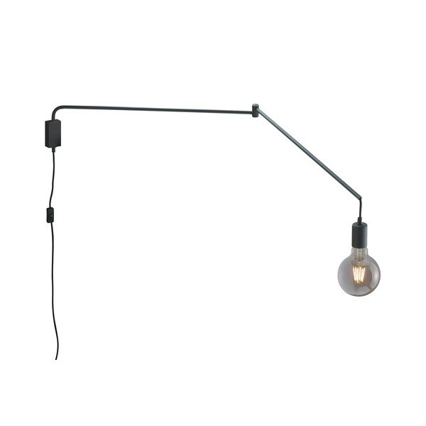 Kinkiet z elastyczną konstrukcją do kontaktu w kolorze matowej czerni Line – Trio