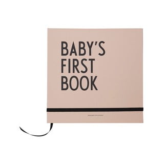Różowa pamiątkowa książeczka dziecięca Design Letters Baby's First Book