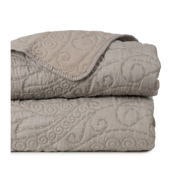 Szarobrązowa narzuta pikowana 180x260 cm – Ixia