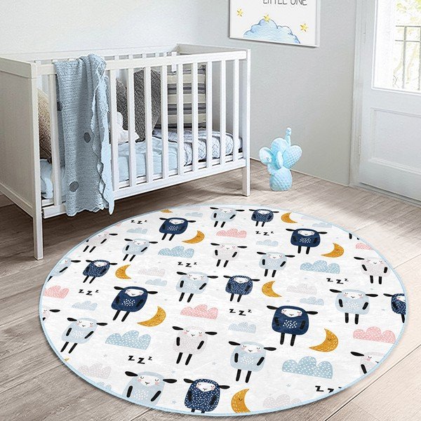 Biały dywan dziecięcy ø 120 cm Comfort – Mila Home-image-3