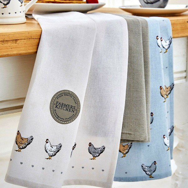 Zestaw ścierek, rękawicy kuchennej i ocieplacza na dzbanek  5 szt. Farmers Kitchen – Cooksmart ®-image-3