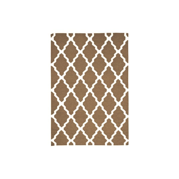 Ręcznie tkany dywan Kilim Design Four Brown, 160x230 cm