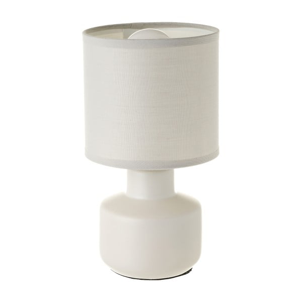 Kremowa ceramiczna lampa stołowa z tekstylnym kloszem (wys. 22 cm) – Casa Selección