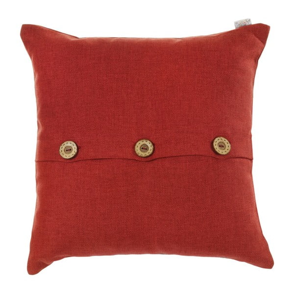 Czerwona poszewka na poduszkę na guziki Apolena, 43x43 cm