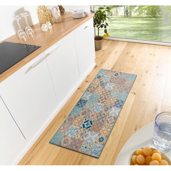 Niebieski chodnik 75x150 cm Cappuccino Mosaik – Hanse Home-image-1
