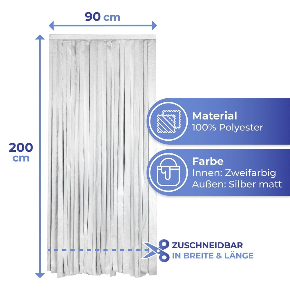 Zasłona termiczna na drzwi w czarno-srebrnym kolorze 90x200 cm – Maximex (zdjęcie 8)