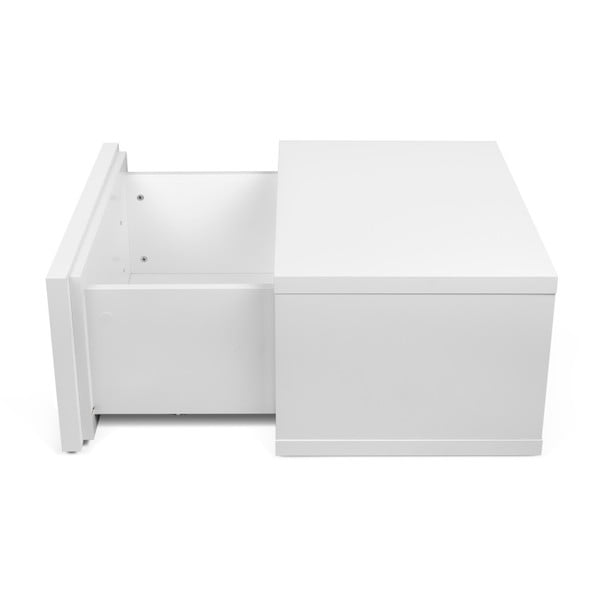 Biała szafka nocna z wysokim połyskiem TemaHome Float-image-2