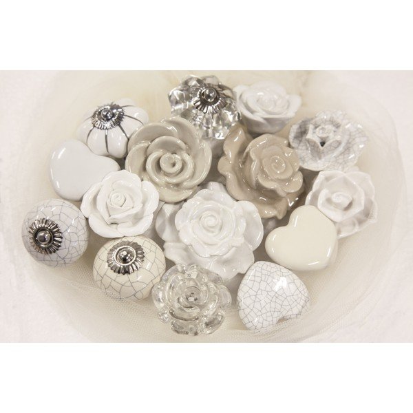 Ceramiczna gałka do mebli Peony Red-image-1