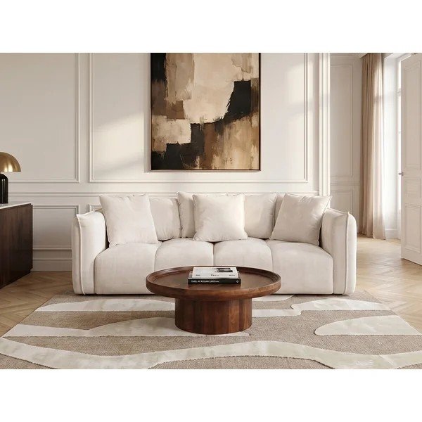 Biała sofa z tkaniny szenilowej Harlem – Bobochic Paris-image-3