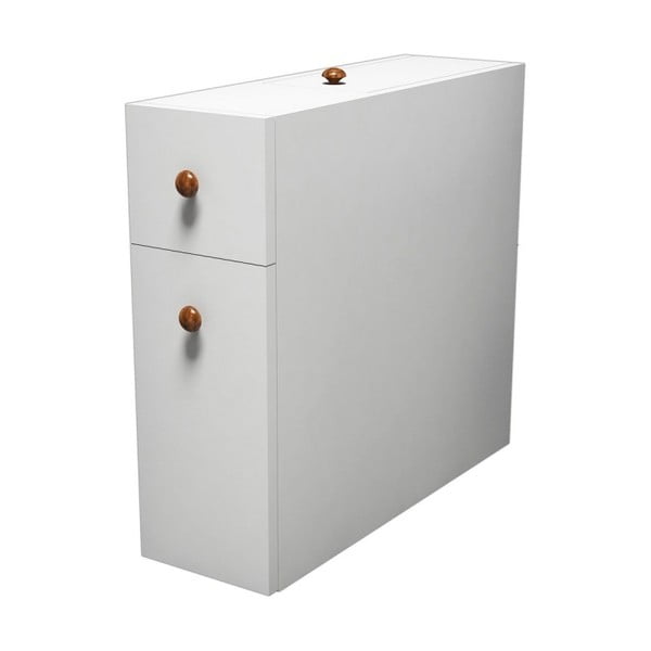 Biała wysuwana szafka łazienkowa Smart