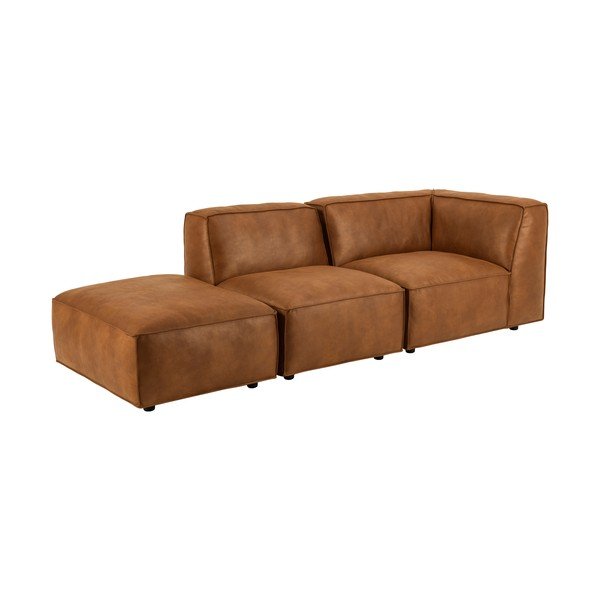 Koniakowy szezlong z imitacji skóry (prawostronny) Fairfield Kentucky – Bonami Selection-image-3