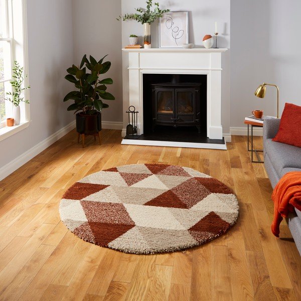 Czerwony dywan Think Rugs Royal Nomadic Trinagle, ø 160 cm-image-1