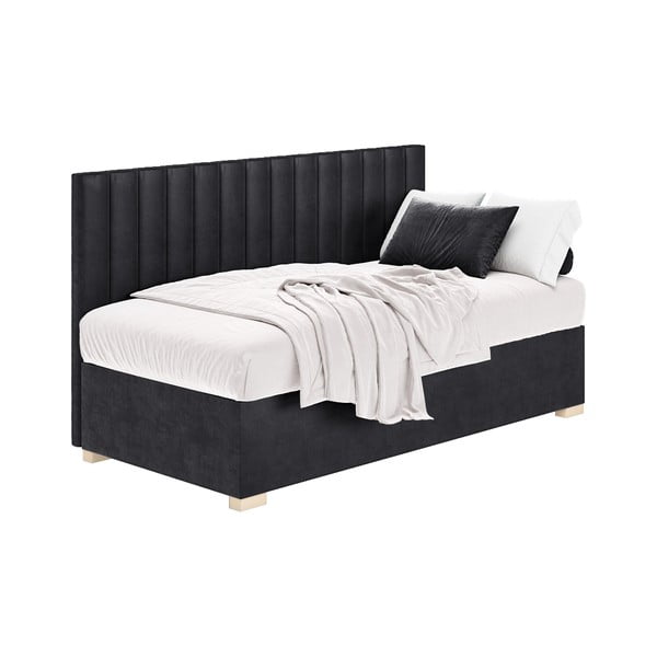 Ciemnoniebieskie łóżko dziecięce ze schowkiem i materacem 90x200 cm Chill – Ghado-image-2