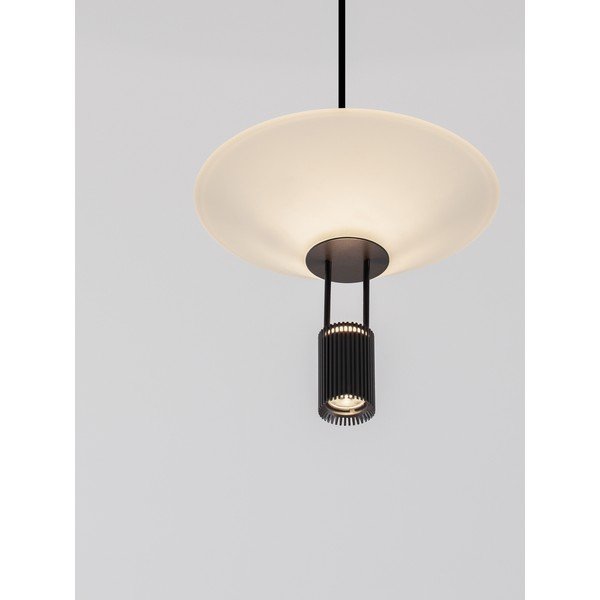 Aluminiowa lampa wisząca LED w kolorze matowej czerni z kloszem ze szkła akrylowego ø 22 cm Anafi – Nova Luce-image-2