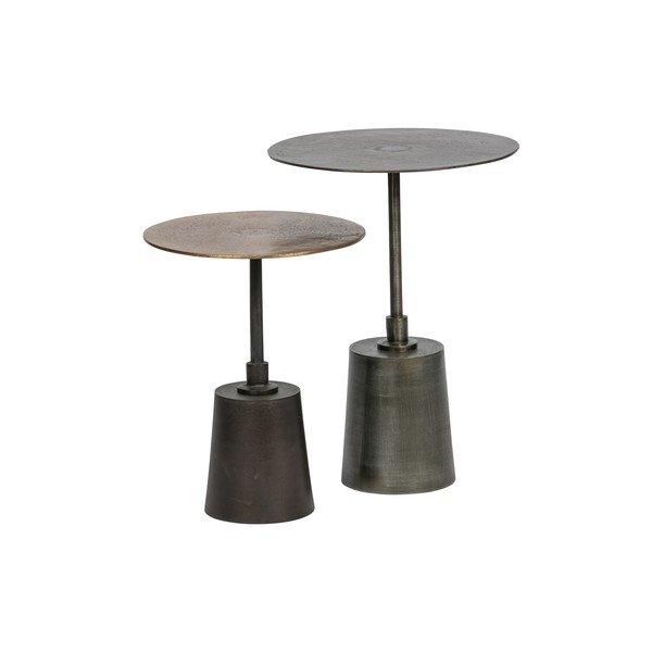 Zestaw 2 metalowych stolików BePureHome Crush, ø 42 cm