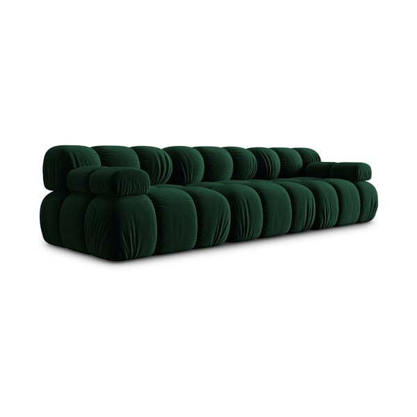 Zielona aksamitna sofa 282 cm Bellis – Micadoni Home-image-3