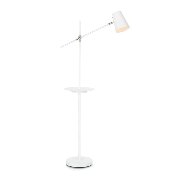 Biała lampa stojąca z półką Markslöjd Linear