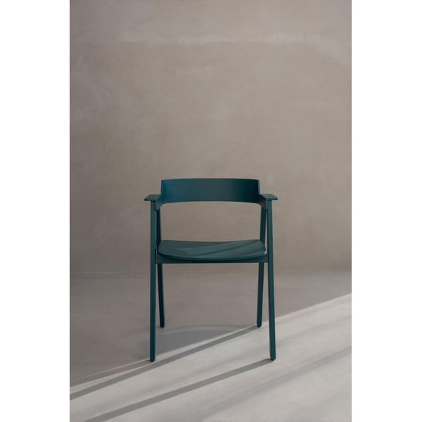 Morskie krzesło z podłokietnikami z litego drewna dębowego Flip – Gazzda-image-4