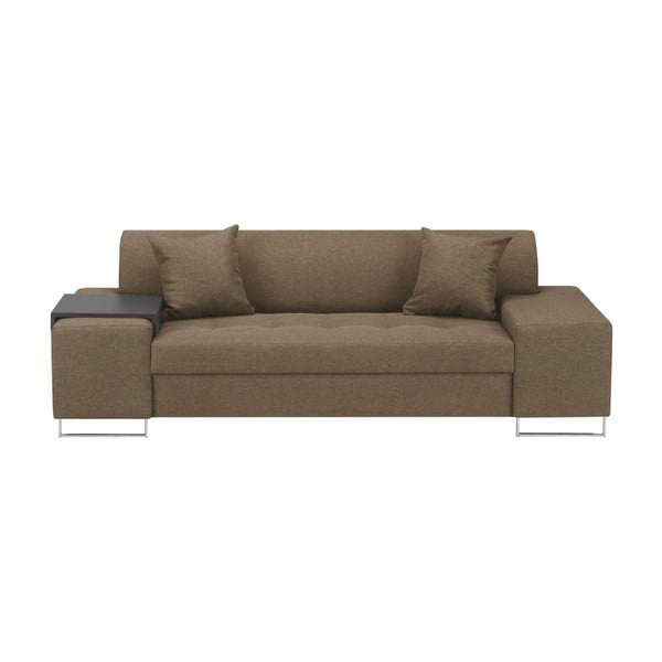 Jasnobrązowa sofa z nóżkami w kolorze srebra Cosmopolitan Design Orlando, 220 cm