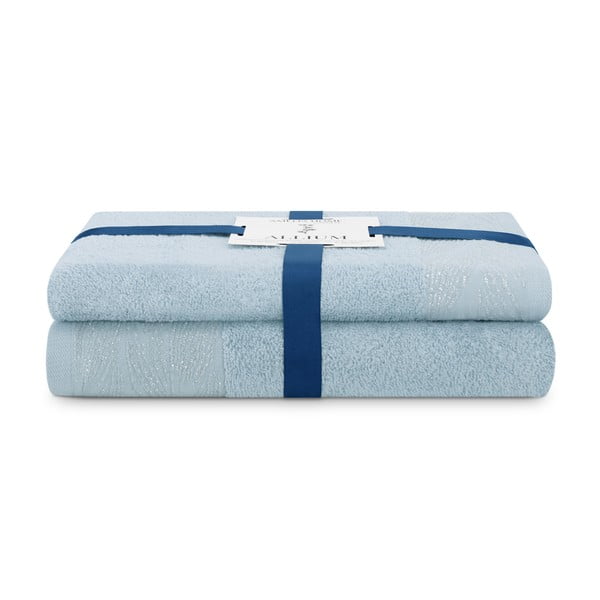 Jasnoniebieskie bawełniane ręczniki zestaw 2 szt. frotte Allium – AmeliaHome