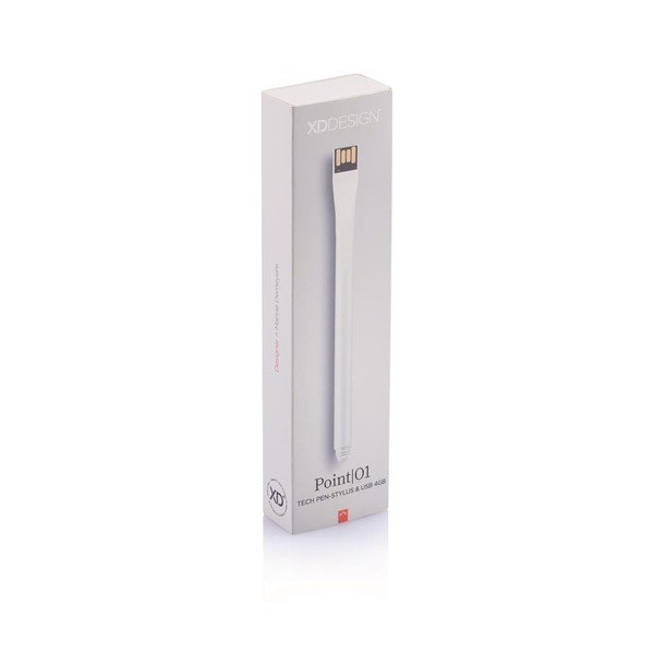 Rysik z pamięcią USB Point 4GB, biały-image-1