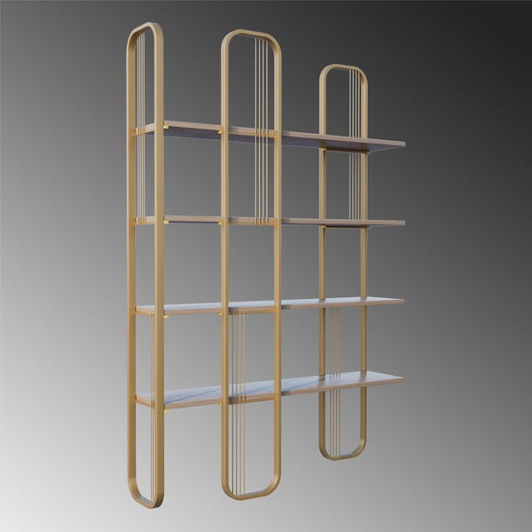 Regał w dekorze sosny w kolorze złota 125x180 cm Sierra – Kalune Design-image-4