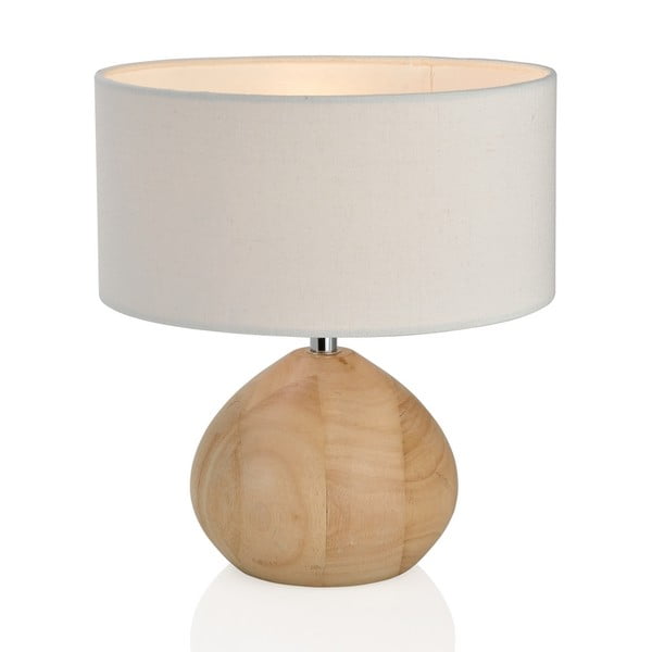 Drewniana lampa stołowa Round