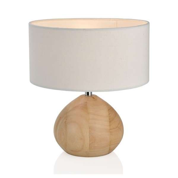 Drewniana lampa stołowa Round