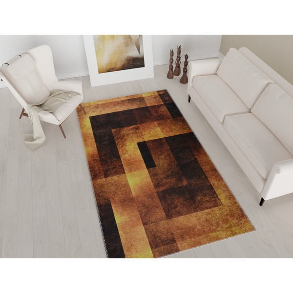 Pomarańczowy chodnik odpowiedni do prania 80x200 cm – Vitaus-image-1