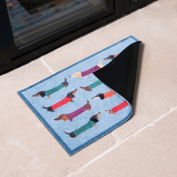 Tekstylna wycieraczka 40x60 cm Dachshund – Artsy Doormats-image-1