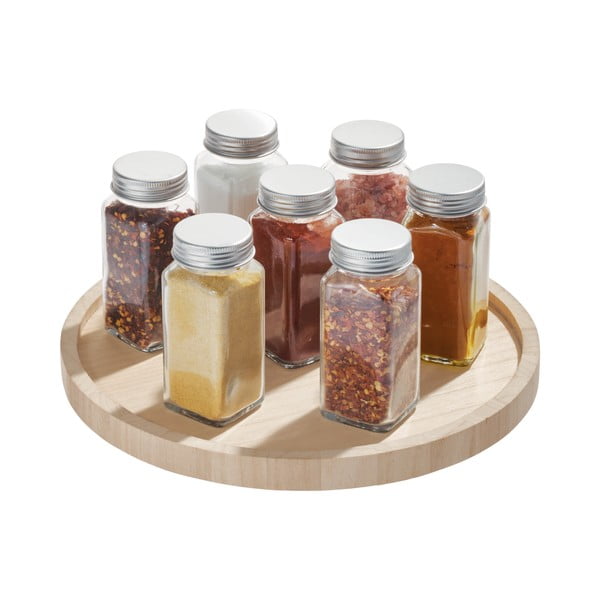 Obracany organizer kuchenny z drewna paulownia iDesign, ø 26,7 cm-image-2