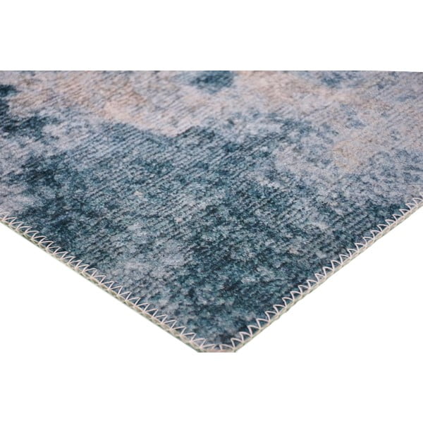 Niebiesko-kremowy chodnik odpowiedni do prania 200x80 cm – Vitaus-image-2