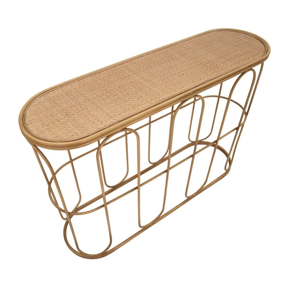 Rattanowa konsola w naturalnym kolorze 32x110 cm Samui – Mauro Ferretti (zdjęcie 6)