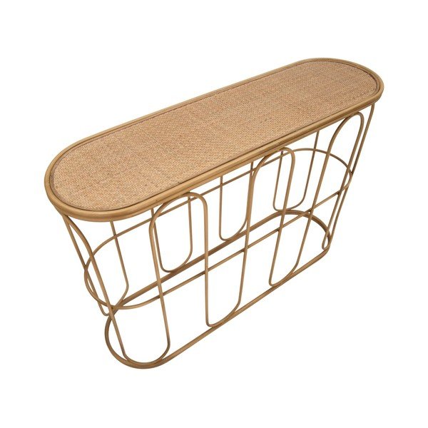 Rattanowa konsola w naturalnym kolorze 32x110 cm Samui – Mauro Ferretti-image-3