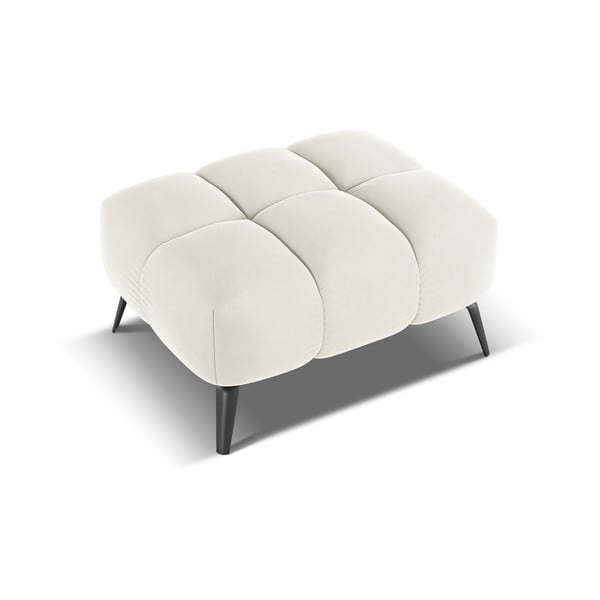 Biały aksamitny podnóżek Nalu – Makamii-image-3