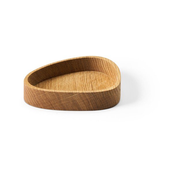 Drewniany pojemnik dekoracyjny w naturalnym kolorze 14x12,5x3 cm Curve S – LIND DNA