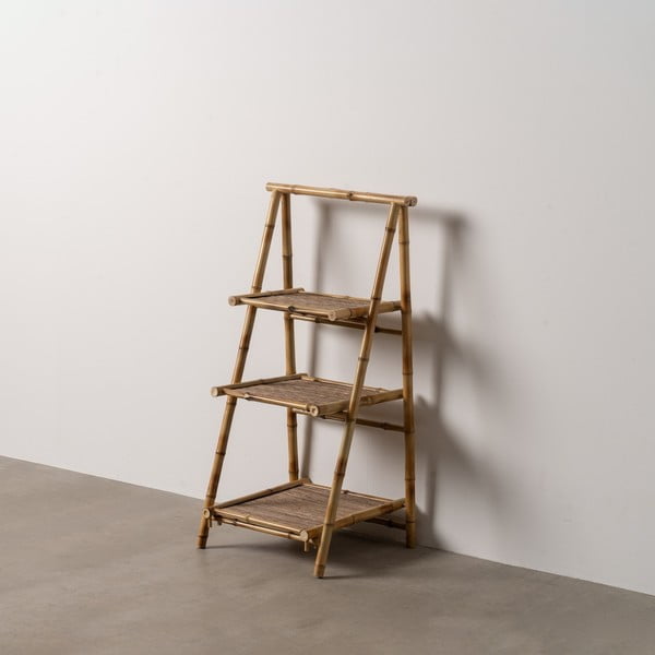 Bambusowy regał w naturalnym kolorze 48x100x45 cm Manali – Ixia-image-1