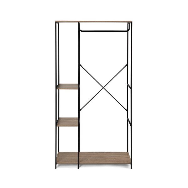 Czarny stalowy zestaw do przedpokoju 90x170x40 cm Aris – Bonami Essentials