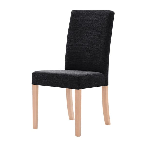 Czarne krzesło z brązowymi nogami Ted Lapidus Maison Tonka