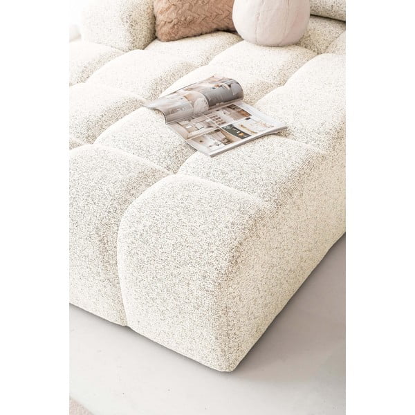 Kremowy rozkładany narożnik modułowy ze schowkiem (lewostronny) Lulu – Miuform-image-3