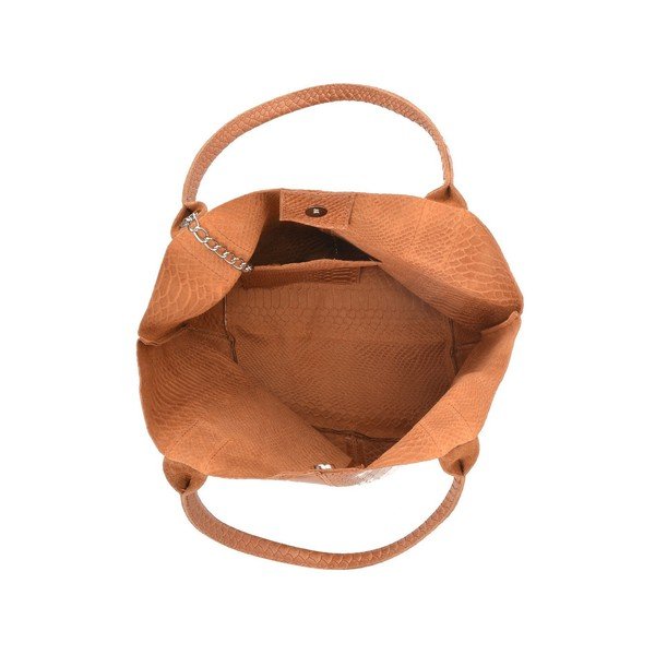 Brązowa skórzana torebka shopper Renata Corsi Lola I-image-3