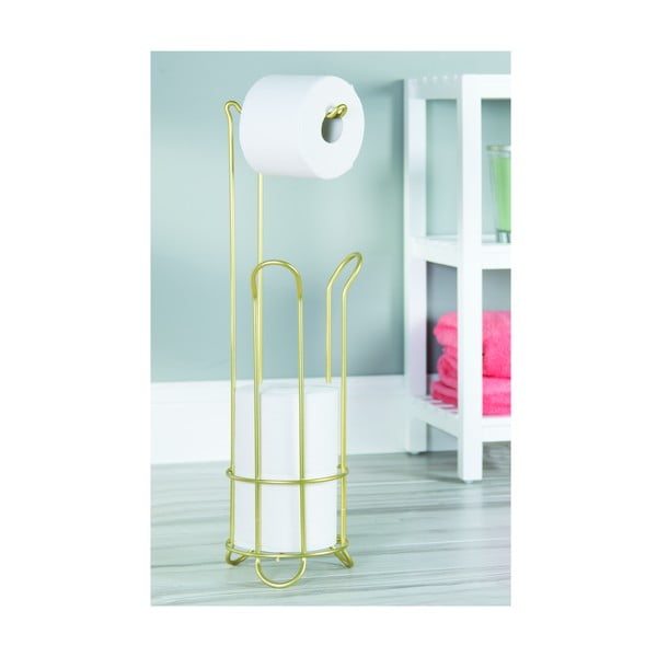Stalowy stojak na papier toaletowy w kolorze złota Classico – iDesign-image-4