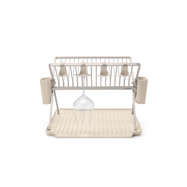 Beżowy metalowy ociekacz dwupiętowy 42x51 cm – Brabantia