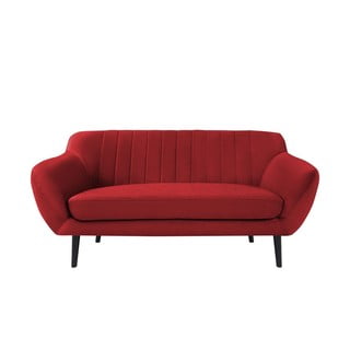 Czerwona aksamitna sofa Mazzini Sofas Toscane, 158 cm