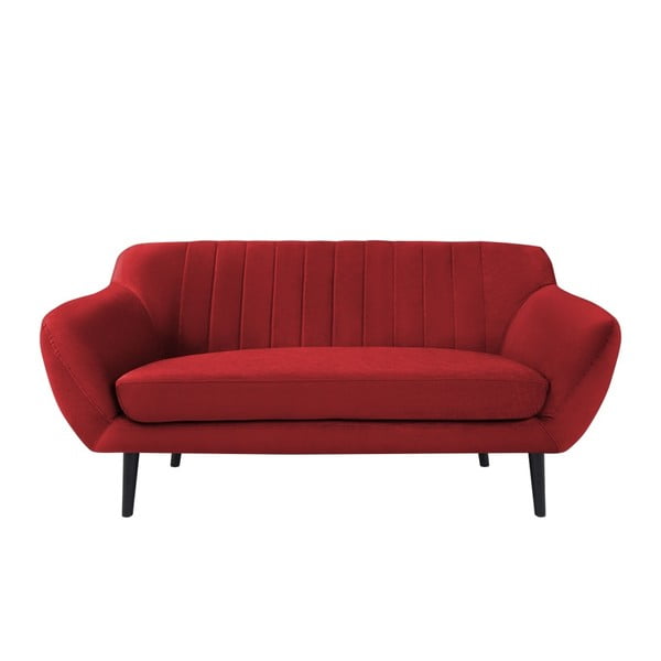 Czerwona aksamitna sofa Mazzini Sofas Toscane, 158 cm