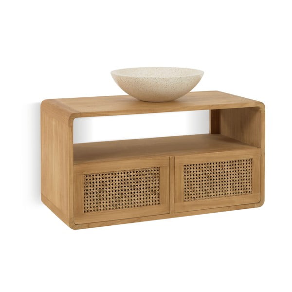 Szafka pod umywalkę z drewna tekowego Kave Home Sabiela-image-4