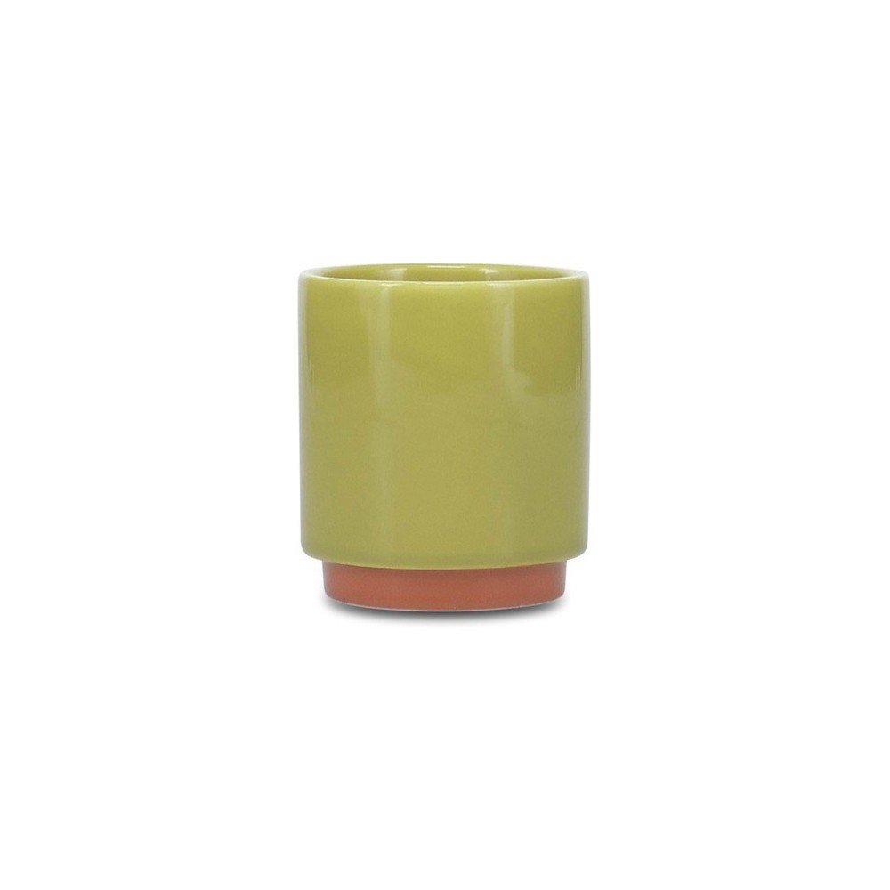 Zielona/pomarańczowa kamionkowa filiżanka 130 ml Duo – ONA