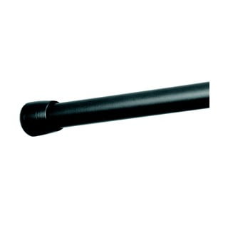 Regulowany czarny drążek na zasłonę prysznicową iDesign Cam, dł. 66-107 cm