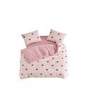 Różowa pościel jednoosobowa z prześcieradłem/3-częściowa 160x220 cm Red Heart – Mila Home